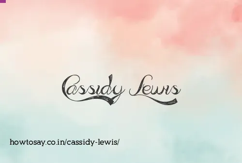 Cassidy Lewis