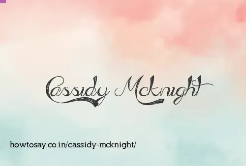 Cassidy Mcknight
