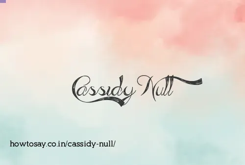 Cassidy Null