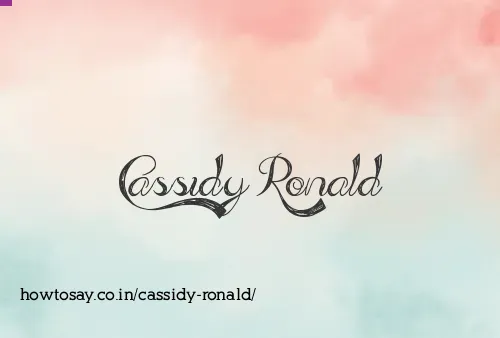 Cassidy Ronald