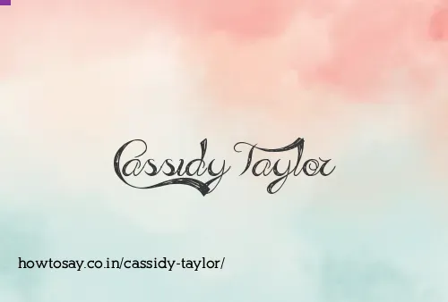 Cassidy Taylor