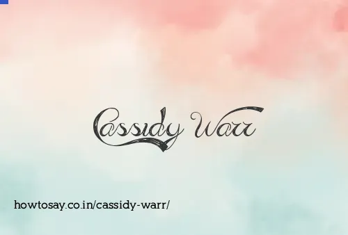 Cassidy Warr
