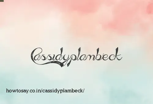 Cassidyplambeck