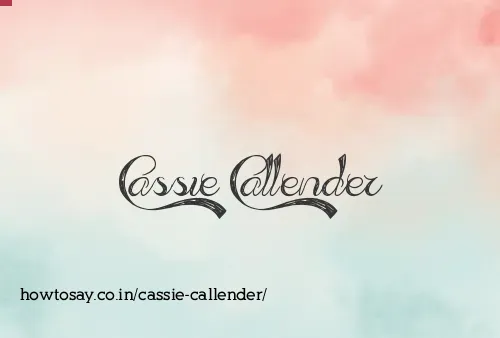 Cassie Callender