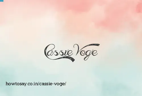 Cassie Voge