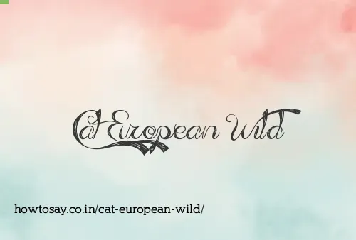 Cat European Wild