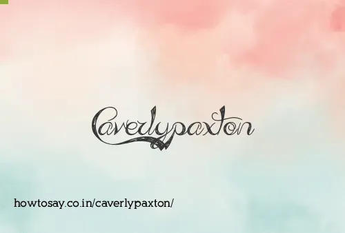 Caverlypaxton