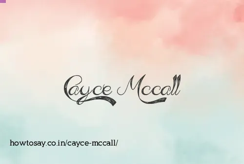 Cayce Mccall