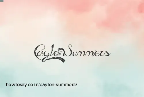 Caylon Summers