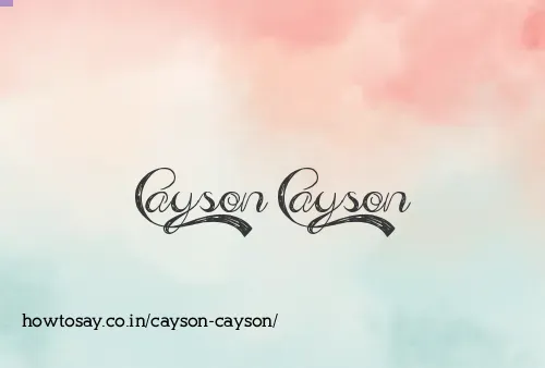 Cayson Cayson