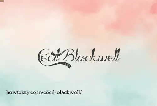 Cecil Blackwell
