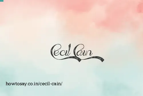 Cecil Cain