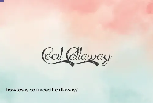 Cecil Callaway