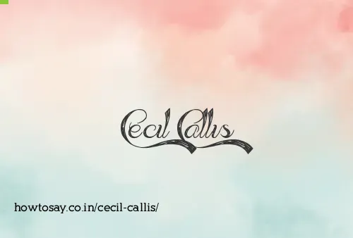 Cecil Callis
