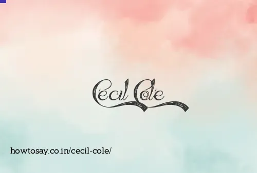 Cecil Cole