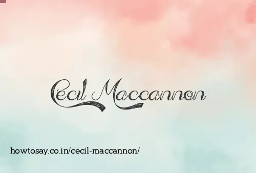 Cecil Maccannon