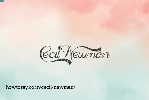 Cecil Newman