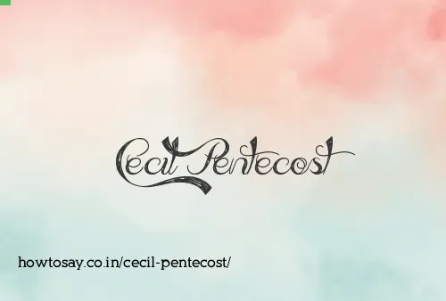 Cecil Pentecost
