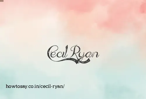 Cecil Ryan