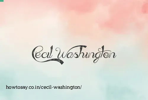 Cecil Washington