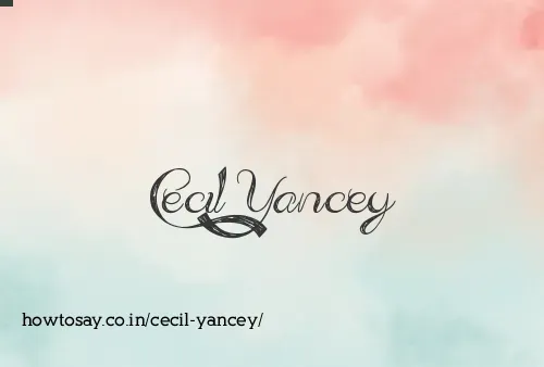 Cecil Yancey