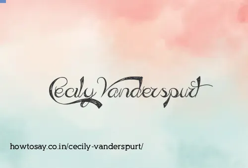Cecily Vanderspurt