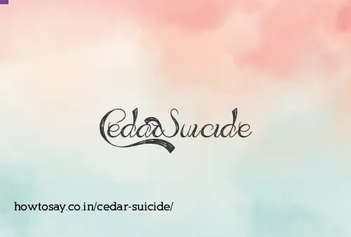 Cedar Suicide