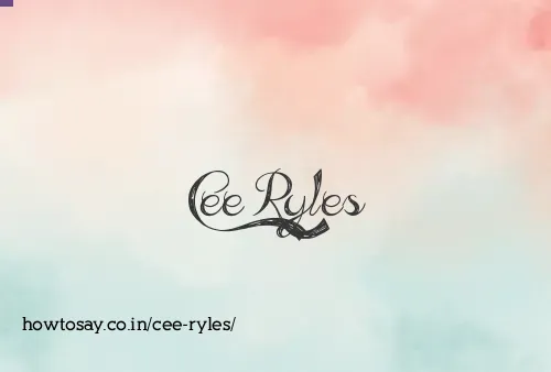 Cee Ryles