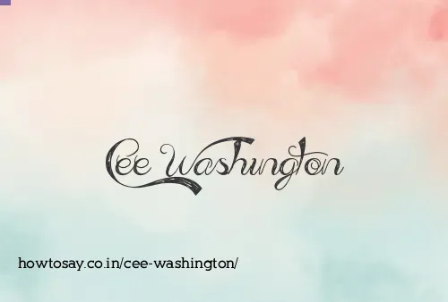 Cee Washington