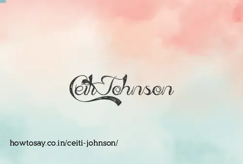 Ceiti Johnson