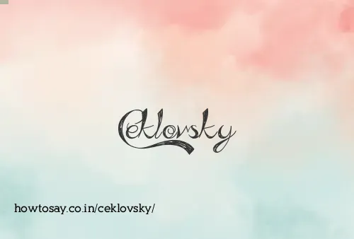 Ceklovsky