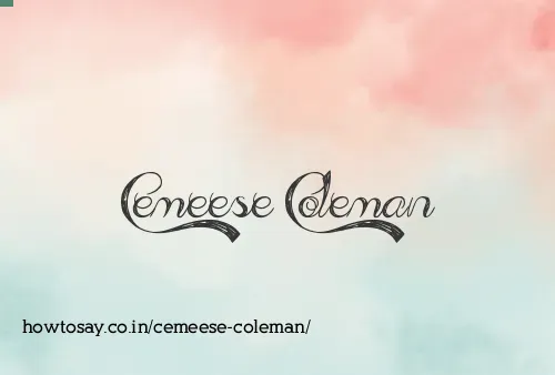 Cemeese Coleman