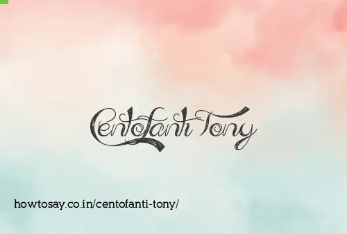 Centofanti Tony