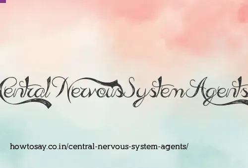 Central Nervous System Agents