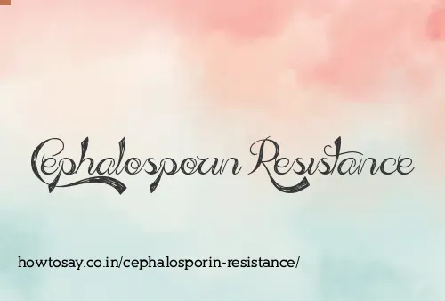 Cephalosporin Resistance
