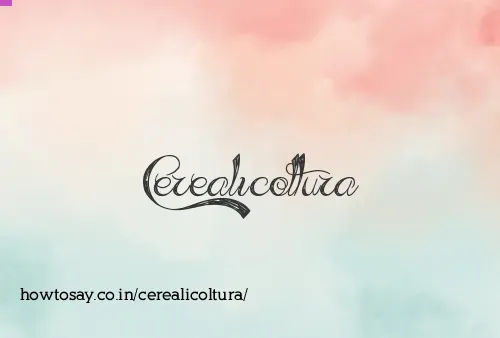 Cerealicoltura