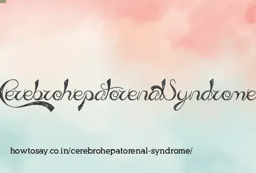 Cerebrohepatorenal Syndrome