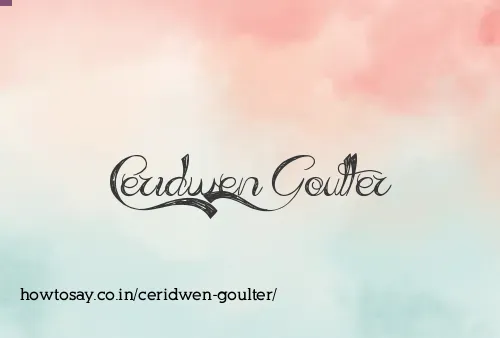 Ceridwen Goulter