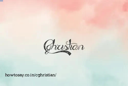 Cghristian