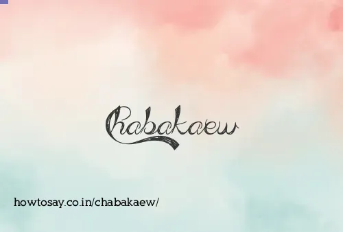 Chabakaew