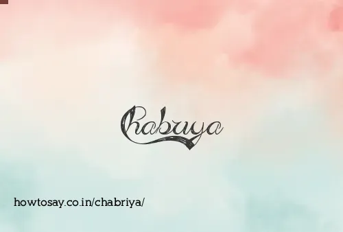 Chabriya