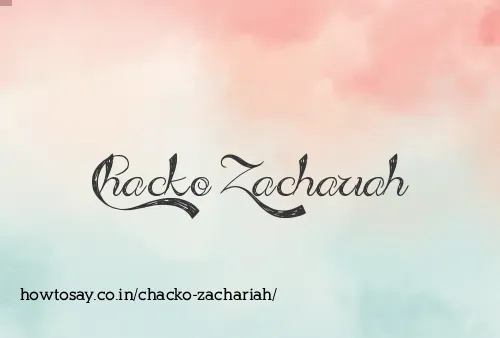 Chacko Zachariah