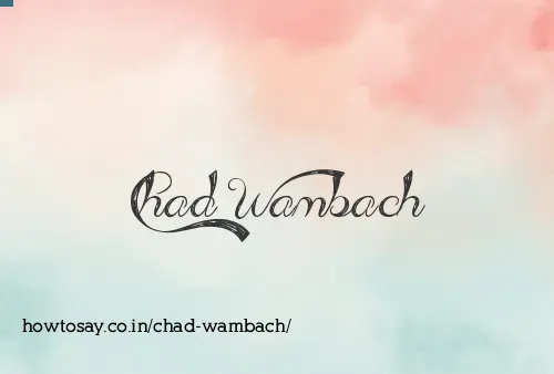 Chad Wambach