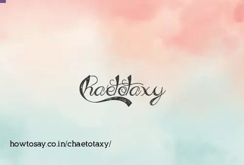 Chaetotaxy