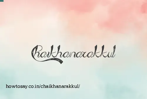 Chaikhanarakkul