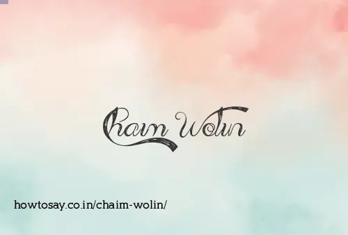 Chaim Wolin