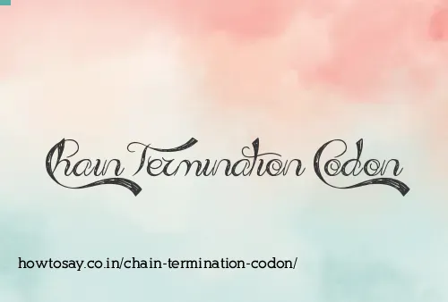 Chain Termination Codon
