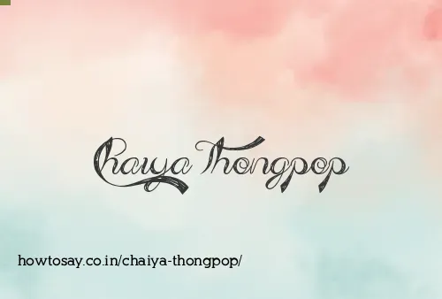 Chaiya Thongpop