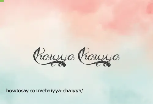 Chaiyya Chaiyya