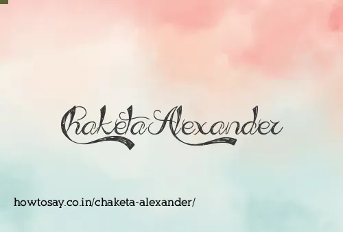 Chaketa Alexander